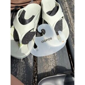 OOFOS OOriginal Recovery Sandals Sage Off White‎ Mens 14 Womens 16 Flip Flops
